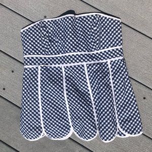 LILLY PULITZER HALTER TOP GINGHAM STRAPLESS